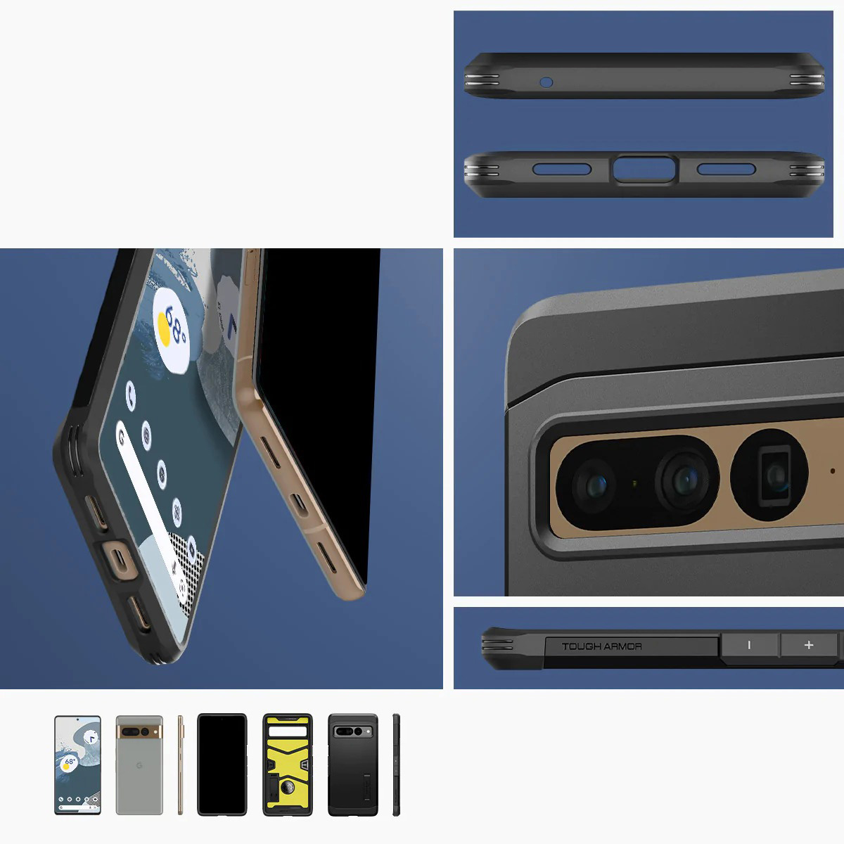 Oryginalne etui od marki Spigen z serii Tough Armor dla Pixel 7 Pro